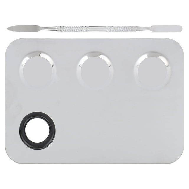 Paleta mezcladora de maquillaje BuyWeek Placa mezcladora de cosméticos Acero inoxidable