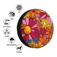thumbnail image 5 of Multi-Size Car Tire Dust Cover Sunscreen, Corrosion, Dust And Water Keep Spare Tires Clean Colorful Floral Pattern Groovy Flowers (3) 17 Inch, 5 of 8