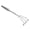 D White, variant on Agiufgs Stainless Steel Garden Rake 3-Tine 5-Tine, Heavy Duty Welded Construction, for Weeding Cultivating and Sand Digging, D White