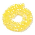 thumbnail image 2 of 20Strand Baking Electroplate Glass Beads Strands AB Color Faceted Rondelle Yellow 6x5mm Hole: 1mm about 80~85pcs/strand 38~40cm, 2 of 4