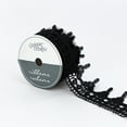 thumbnail image 1 of UNIQUE CREATIV, Ribbon, Lace Venise, Black, 100% polyester, 45mm x 2.74m (1¾" x 3 yds), 1 of 4