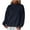 Navy, variant on ABATAB Womens Oversized Sweatshirts Turtleneck Long Sleeve Casual Solid Color Tops Comfy Fall Fashion Outfits Winter Clothes