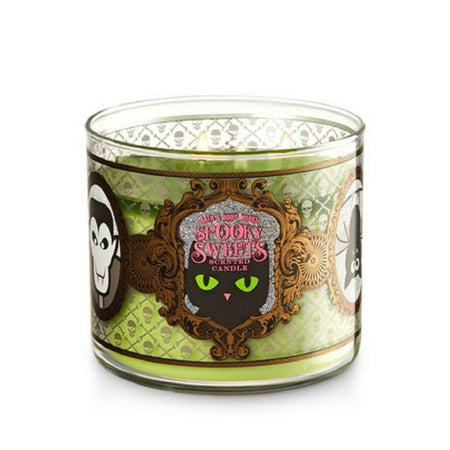Bath & Body Works Spooky Sweets Caramel Pumpkin Swirl with Glitter Lid 3-Wick Candle By Bath Body