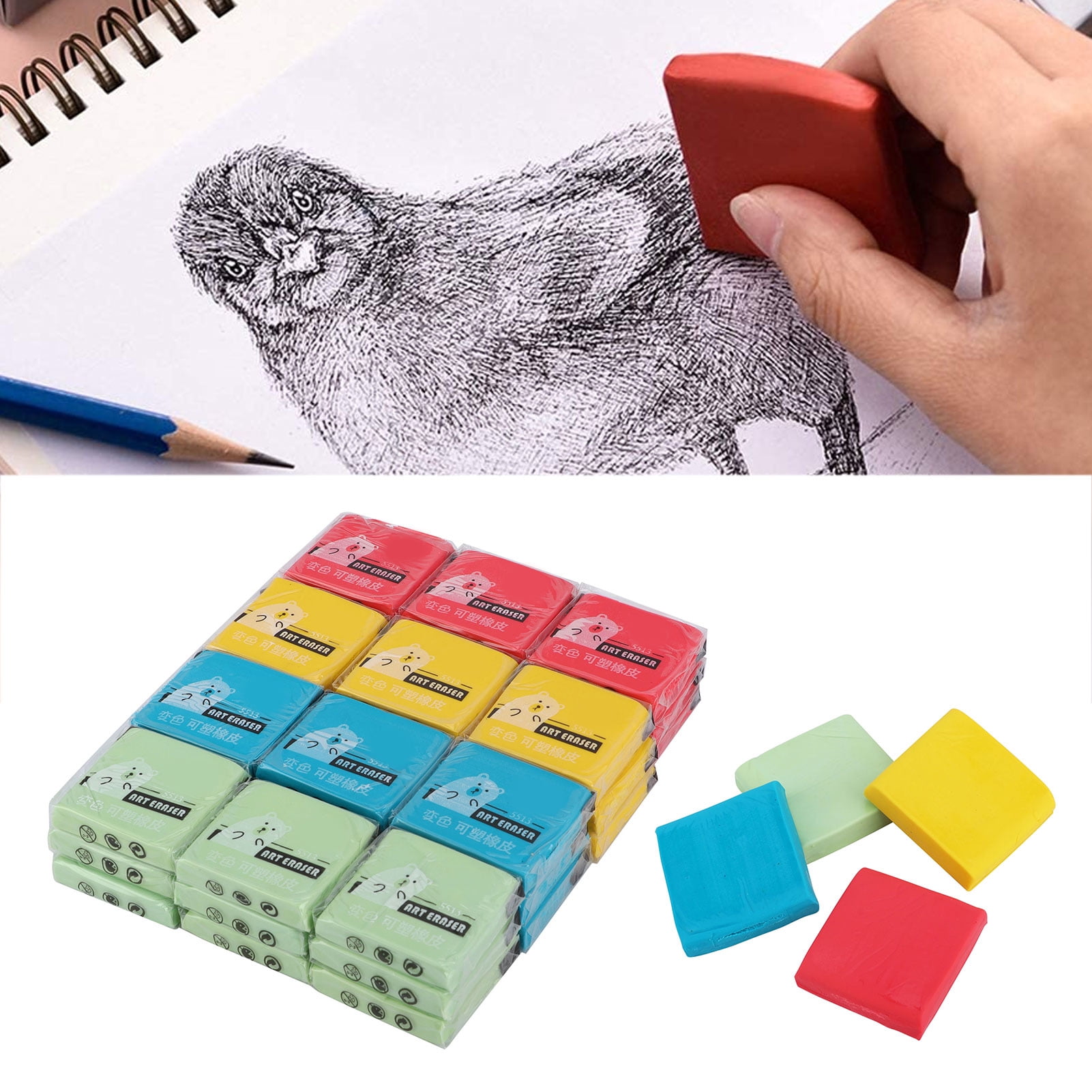 Drawing Eraser, Lightweight 36Pcs Art Supplies For Artists For Drawing 