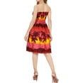 thumbnail image 3 of HAPPY BAY Women's Summer Boho Beach Backless Smocked Mini Flowy Dress Tube Top Strapless Dresses for Women L-XL Red, Palm Tree, 3 of 3