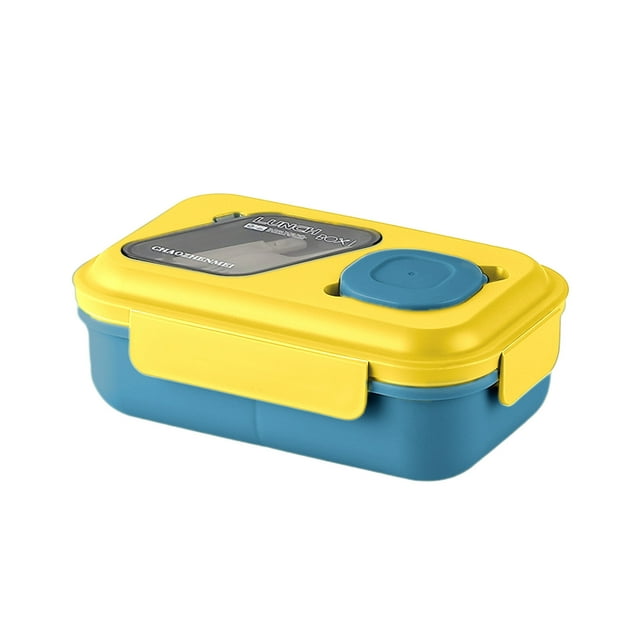 Rbaofujie Adult Lunch Box Stackable Lunch Box Container with 3 Compartments Plastic Cutlery Large Capacity Design Microwaveable Suitable for Work and Study Office Supplies