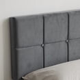thumbnail image 6 of Zimtown Full Size Platform Bed Frame with 2 Drawers, Fabric Upholstered Headboard, No Box Spring Needed, Gray, 6 of 7