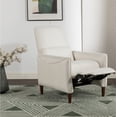 thumbnail image 3 of GDF Studio Fatigue-Reliever Recliner Chair with Rubber Wood Legs & Adjustable Footrest, Beige, 3 of 13