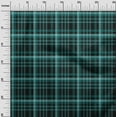 thumbnail image 3 of oneOone Viscose Chiffon Dark Teal Green Fabric Plaid Quilting Supplies Print Sewing Fabric By The Yard 42 Inch Wide, 3 of 4