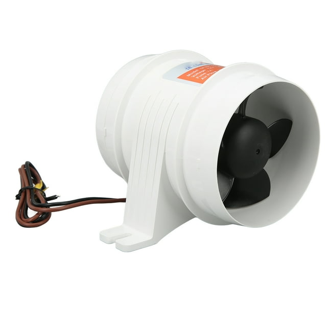 Electric Bilge Blower Fan, Sealing High Output Compact 12V Inline Blower Fan Five Blade Fan High Efficiency For Yachts
