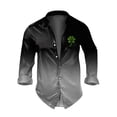 thumbnail image 2 of Blusa y camisa de manga larga con cuello vuelto para hombre, informal, a la moda, con botones, estampado degradado, camisa de manga larga con cuello vuelto, blusa de poliéster para hombre, 2 of 3