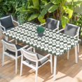 thumbnail image 2 of Vintage Bohemia Table Cloths for 5 Foot Rectangle Tables, Minimalist Abstract Geometric Art Green Patio Waterproof Elastic Fitted Tablecloths, Washable Rectangular Table Cover for Camping, 2 of 8