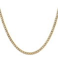 thumbnail image 2 of Primal Gold 14 Karat Yellow Gold 3.35mm Semi Solid Curb Link Chain, 2 of 4