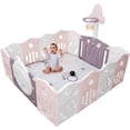 thumbnail image 1 of Corral Para Bebe Corralito De Juegos Portatil Plegable Infantil Rosa, 1 of 4