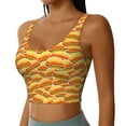 thumbnail image 2 of Logiee Hot Dogs Print Workout Crop Tank Top for Women,Yoga Tank Tops,Athletic Vest,Exercise Undershirts,Sports Bra-Medium, 2 of 8