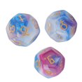 thumbnail image 3 of Juego De Dados De Astrología, Purpurina Acrílica, 3 Piezas, Dados Poliédricos Resistentes Al Desgaste Aleatorio, Fáciles De Rodar Para Adivinación ANGGREK JH2013, 3 of 8