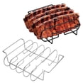 thumbnail image 5 of Non-stick Grill Rib Rack Grill Steaks Racks Stainless Steel Beef Ribs Grill Black, 5 of 5