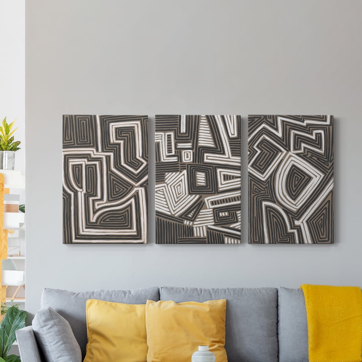 Abstract Maze I Premium Gallery Wrapped Canvas - Ready to Hang - 8 x 12 Each