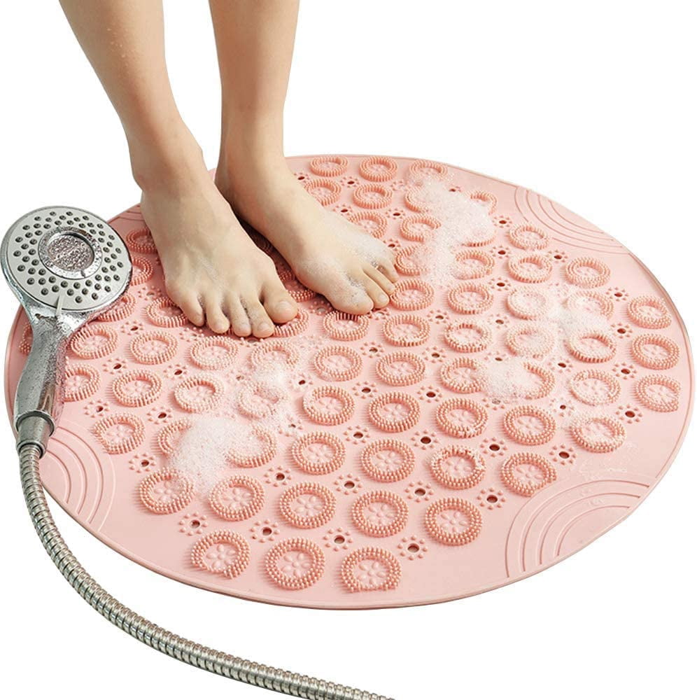 Lot De 6 Tapis De Bain Antidérapants TPE - Motifs Étoile/Océan Avec Ventouses - Lavable En Machine - Pour Douche Et Baignoire