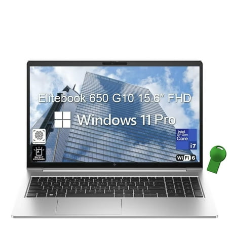 HP Elitebook 650 G10 15.6" FHD Business Laptop Computer, 13th Gen Intel 10-Core i7-1355U, 64GB DDR4 RAM, 4TB PCIe SSD, WiFi 6E, BT 5.3, Backlit KB, Fingerprint Reader, Windows 11 Pro