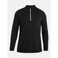 thumbnail image 5 of Ozark Trail Men's and Big Men's Textured Quarter Zip Pullover, Sizes S-3XL, 5 of 5