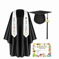 thumbnail image 1 of Kindergarten Graduation Gown with Memorial Keepsake Gift Set, Silk-Style Graduation Attire, 1 Piece, for Kids, Ceremony Photo Keepsake, 1 of 5