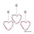 thumbnail image 1 of Cortina de Luces LED con Corazones Rosados, Juego de 3, Operadas con Batería, Decoración Colgante con Ventosas para Bodas, Proposiciones, Fiestas, Decoración Interior y Exterior, 20x20cm, 1 of 5