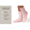 thumbnail image 5 of Martha Stewart Womens Marled 2 Pack Butter Crew Sock Pr Pink/Silver Grey, 5 of 6