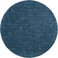 thumbnail image 3 of Unique Loom Davos Shag Collection Area Rug - Solid (10' Round Marine Blue), 3 of 7