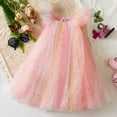 thumbnail image 5 of Toddler Baby Girl Summer Dress Tutu Dresses For Toddler Girls Easter Dresss Princess Dress Carnival Ruffle Spring Summer Dresses Beach Vacation Outfit #Pink 3-4 Years, 5 of 5