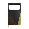 thumbnail image 5 of Modway Alchemist 18" Modern Wood Bathroom Vanity Cabinet in Black and Gold, 5 of 9