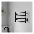 thumbnail image 4 of Glow Series 4-Bar Wall Mounted Electric Bathroom Towel Warmer Rack in Matte Black Finish Stainless Steel, 4 of 10