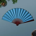 thumbnail image 4 of Dusknt "Elegant Blank Silk Folding Fan Versatile Accessory for Dance Performances and Themed Events A of to Any Occasion"10 Inch Blank Silk Folding Fan X, 4 of 5