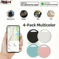 thumbnail image 1 of CNKOO 4pcs GPS Smart Anti-Loss Tracker  Real-Time Tracking  No Installation Required  Suitable for Pets  Bags  Luggage  Bicycles  Cars Compatible with Ios System Find My App  Worry-Free A, 1 of 7
