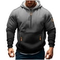 thumbnail image 3 of Bzhegqhd Hoodies for Men Color Gradient Zip Up Pullover Long Sleeve Graphic Print Sweatshirt Casual Streetwear Jacket with Pockets Warm Fleece Lining Athletic Sporty Top, 3 of 5