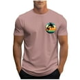 thumbnail image 3 of VBTAPA Mens Short Sleeve T-shirts Tropical Palm Tree Print Casual Workout Round Neck Tees Summer Vacation Tops Rose Gold L, 3 of 6