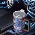 thumbnail image 6 of 40oz Pioneer Flower Floral Print Pattern Insulated Tumbler with Handle, BPA-Free Leak Proof Lid and Straws, Double Wall Vacuum, Hot 12h/Cold 34h, 6 of 6