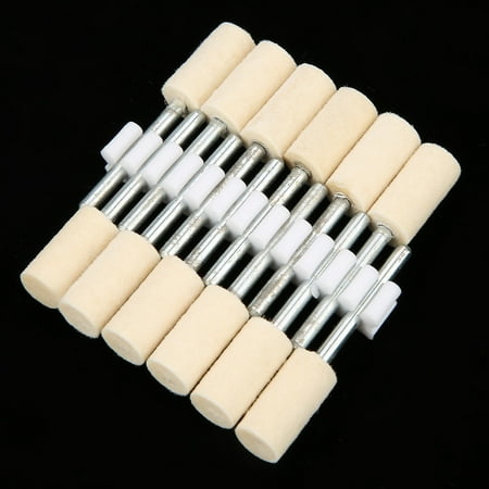

Wool Polishing Wheel 12pcs Cylindrical Wool Grinding Polishing Head Buffing Wheel 3mm Shank For Tool 8mm