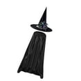 thumbnail image 4 of Conjunto de disfraz de Halloween jinwen con capa y sombrero Negro, 4 of 7