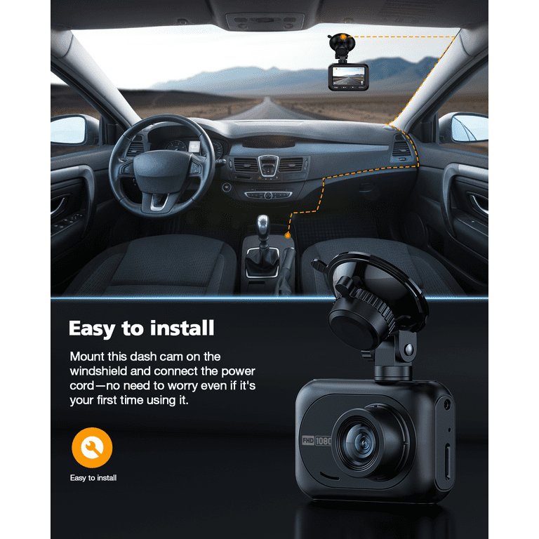 Campark Ce45 1080p IR Night Vision Front and Inside Dash Camera for Taxi Drivers(Only Available in The US )