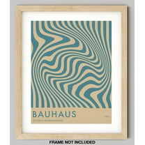 K&L Design Co: Abstract Wall Art Decor - 11x14" Art Prints Unframed - Teal BAUHAUS