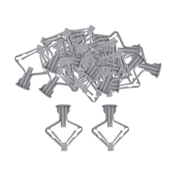 100Pcs Plasterboard Plugs and Screws Wall Installation Fastener, Drywall Cavity Gray