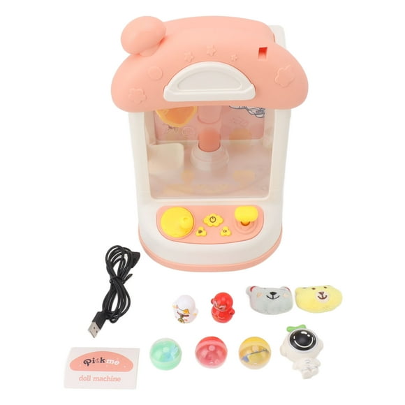 Mini Doll Grabber Game Machine, Arcade Game With Sound, Doll Grabber Machine Toy With Cool Music And Light, Grabber Prize Dispenser Vending Toy For Kids, Boys & Girls