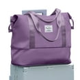 thumbnail image 3 of Gynky Travel Duffel Bag for Women Men Waterproof Carry On Expandable Duffle Tote Shoulder Weekender Overnight Bags w/ 3 Front Pocket/Wet Dry Pocket/Trolley Sleeve, Sport Dance Gym Bag Luggage, Purple, 3 of 12