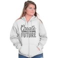 thumbnail image 5 of Create Future Inspiration Cute Gym Zip Hoodie Sweatshirt Women Brisco Brands L, 5 of 6