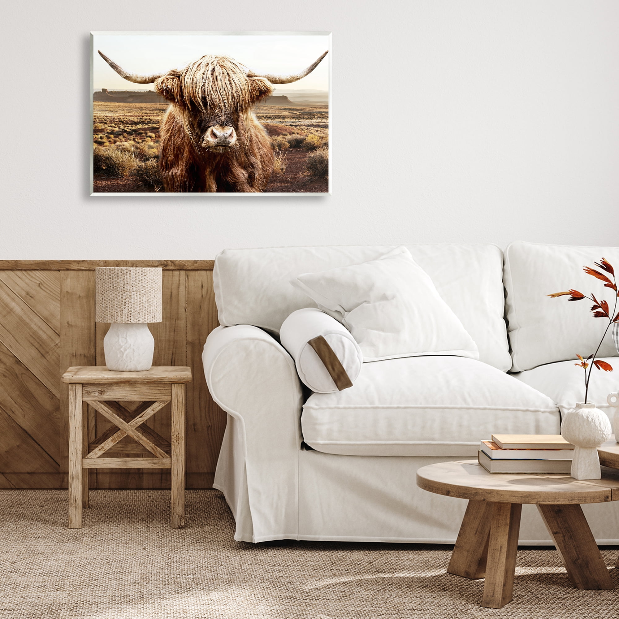 Stupell Industries Rugged Vegetation Cattle Portrait Wall Plaque Art, design by CAD Designs