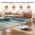 thumbnail image 2 of Robot aspirador y fregador ILIFE A12 Pro, estación de vaciado automático durante 60 días, navegación LiDAR, mapeo del hogar, zonas prohibidas, wifi 2.4G/app/Alexa/control remoto, para suelos duros, 1, 2 of 5