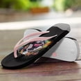 thumbnail image 3 of POLERO Beach Flip-Flops for Women Graffiti English Bulldog Cushion Yoga Mat Footbed Anti-slip Bathroom Thong Sandals, 3 of 7