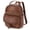 DarkBrown, variant on Leather Backpack Purse for Women Waterproof Anti-Theft Shoulder Bag with Boho Woven Strap Casual Daypack for Travel Casual College,Black