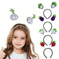 thumbnail image 2 of Tnobhg Funny Vegetable Fruit Decor Headband Spring Design Eggplant Carrot Hairband Cartoon Hair Hoop Photo Props Hair Accessories, 2 of 7